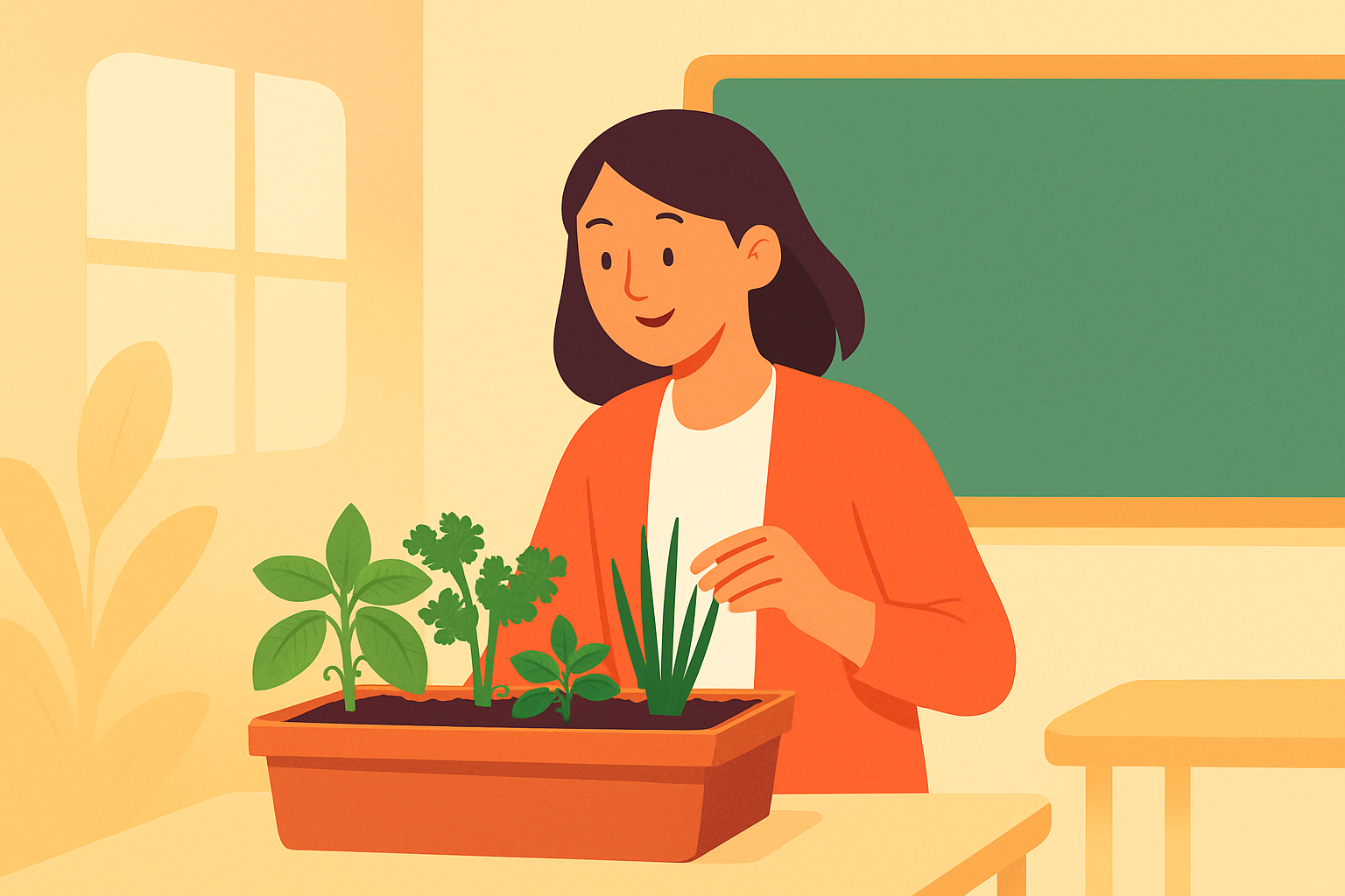 Using Classroom Herb Gardens to Teach Science and Responsibility