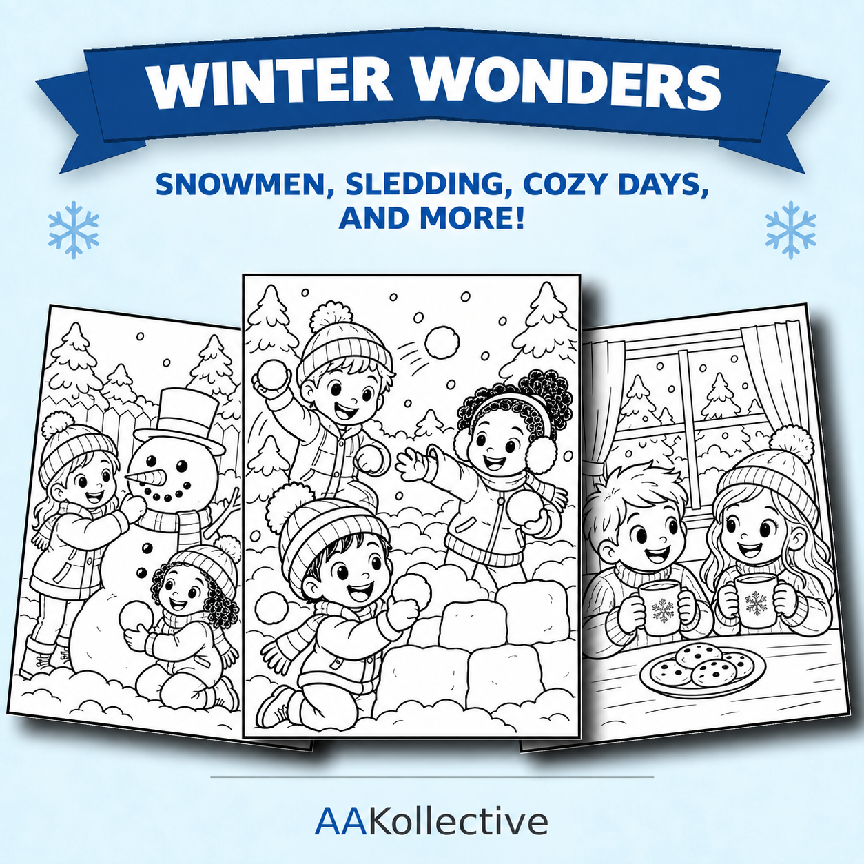 Winter Wonders Coloring Book preview