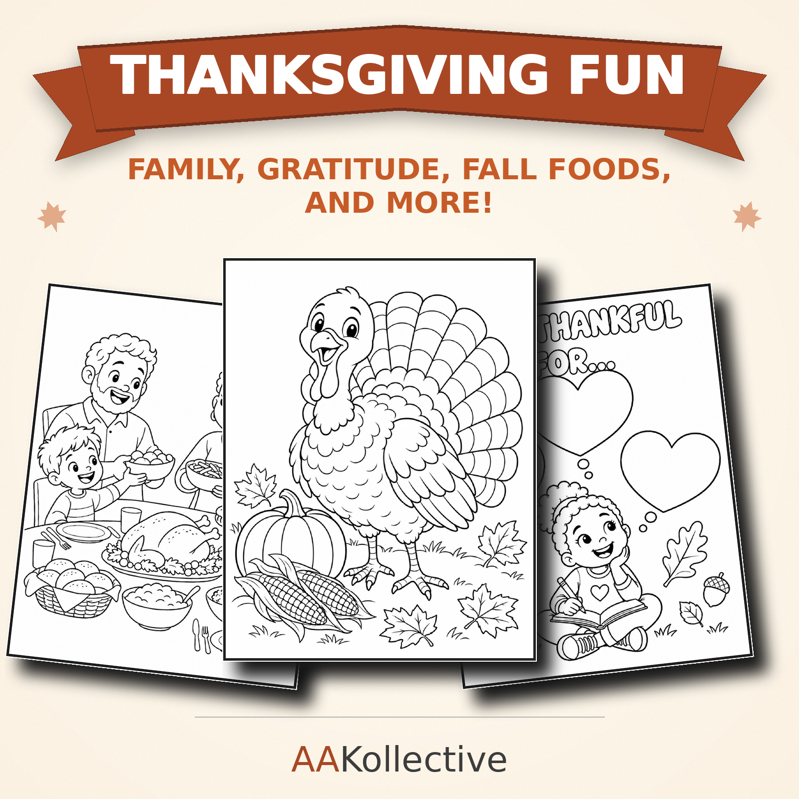 Thanksgiving Fun Coloring Book preview