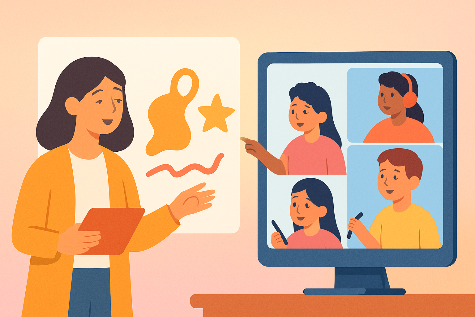 Lead Virtual Art Collaborations to Strengthen Remote Student Connections and Creativity