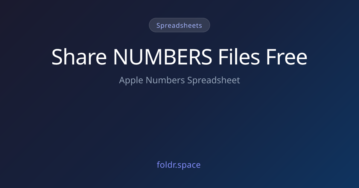 Share Apple Numbers Spreadsheet Files Online - Upload .numbers | Foldr ...